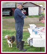 Willard, a 16-year-old beagle, was the onsite supervisor of the entire project. Willard has been since been adopted.