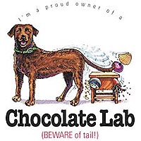 Cartoon t-shirts in a variety of breeds -- just for fun.