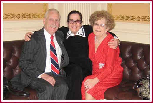 Joyce and Ed Kitsemble join Wisconsin Puppy Mill Project Executive Director, Eilene Ribbens in the lobby of the Governor's Office just prior to the signing of AB 250, Tuesday, December 1, 2009.