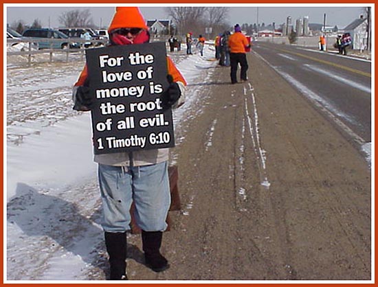 Thorp Dog Auction, 11 Mar 09: 50 protesters, frigid temperatures