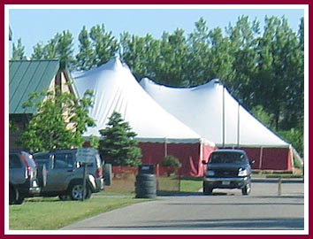 Emergency medical and housing tents at Dane County Humane Society